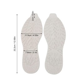 Shoe Sole Replacement Rubber Shoe Sole Replacement Bottom Shoe Sole Replacement Non Slip V Shape Repair Material Wear Resistant Silent (White)