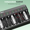 Bonai Rechargeable AA and AAA Batteries with Charger, 8 x