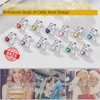 925 Sterling Silver Stud Earrings Women Trendy June Birthstone Heart