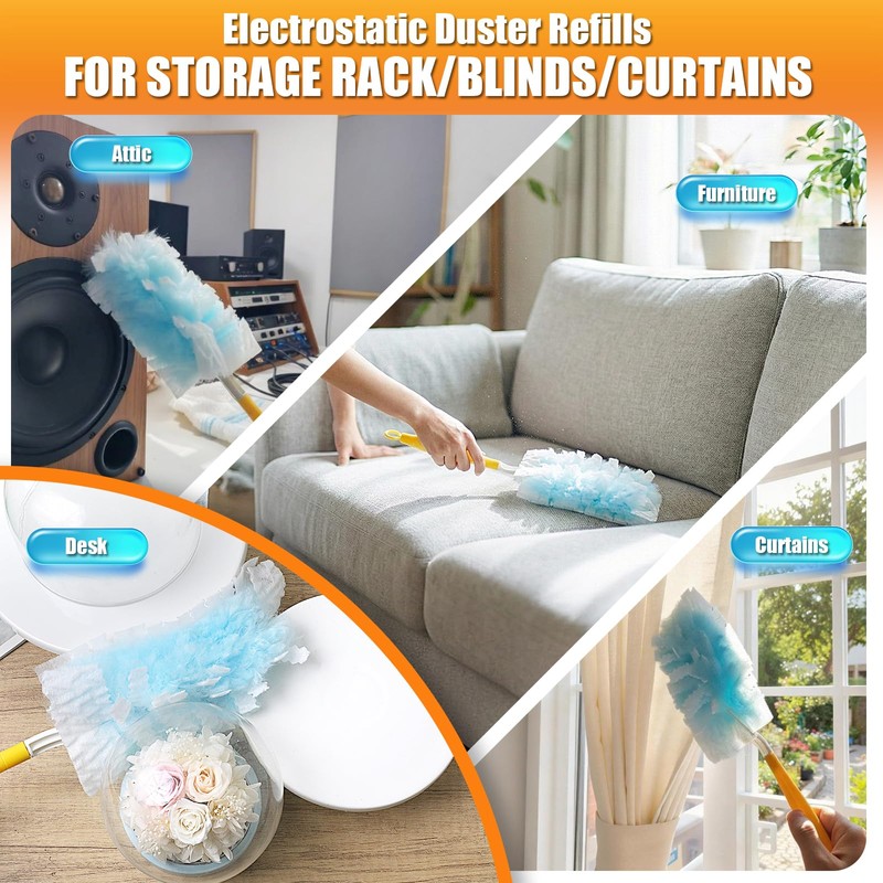 Swilsweep 80 Count Duster Refills with 1 Short Handle &
