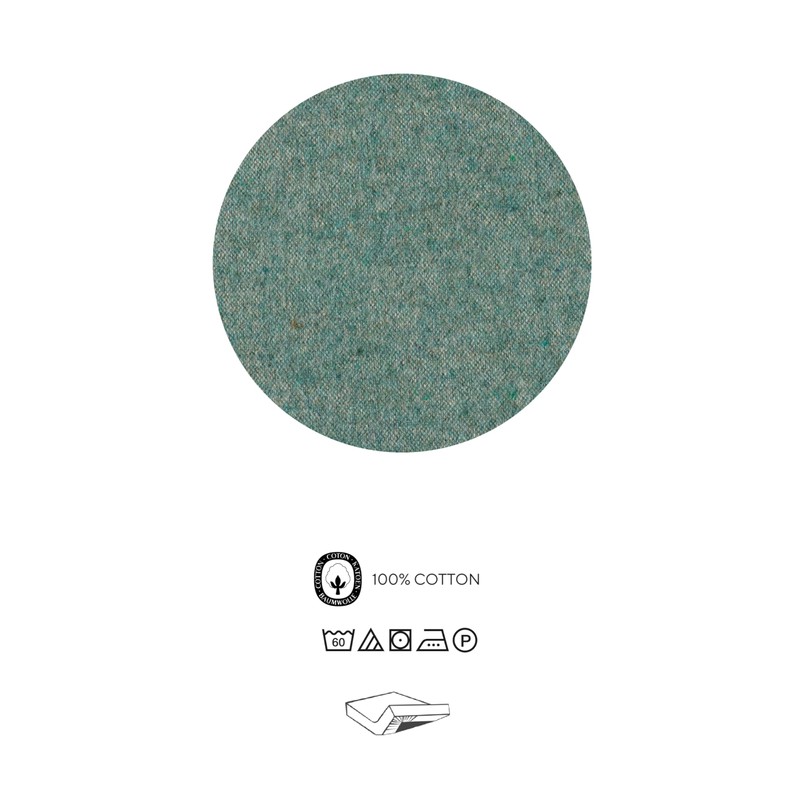 biberna 0841380 Melange Flannel Fitted Sheet