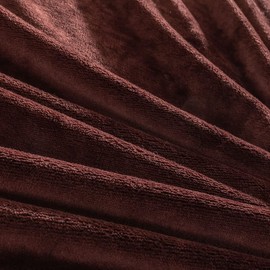 MORANJIAFANG 144"x144" Oversized 340GSM Flannel Bed Blanket Cozy Microfiber Soft Thermal Fleece Blanket Dark Brown