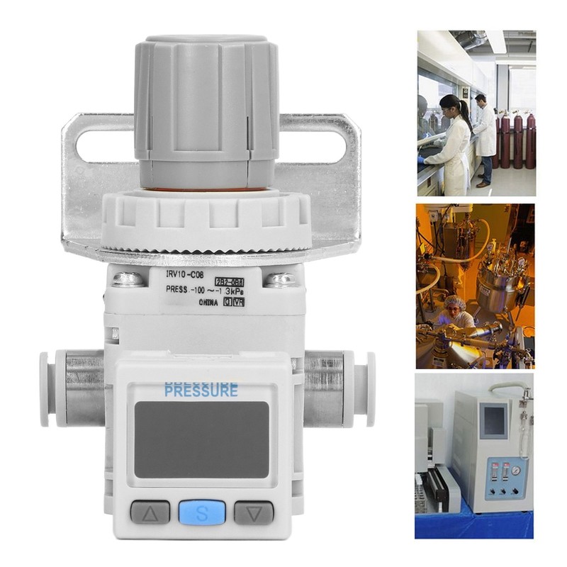 Air Pressure Regulator with Bracket Digital Pressure Gauge Pneumatic Vacuum
