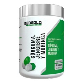 Curcuma, Jengibre Y Moringa 60 Cáps 758 Mg Cu Rg Naturals                                                                                             