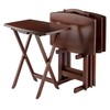 Winsome 94517 5pc Tv Table, Angle Shaped Tables With Stand-walnut