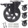 5 Inch Swivel Caster Wheels Set of 4, Heavy Duty