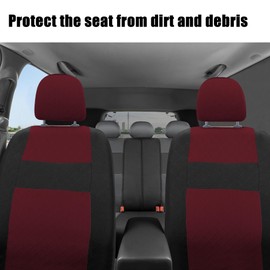 DREAHOTEXTIL Elastic Car Seat Covers, Stretch Automotive Interior Cover, Premium Comfort Cover, Fitting Universal Front Seat Protectors, Various Style Color Combos for Cars Trucks SUV Trucks Jeeps
