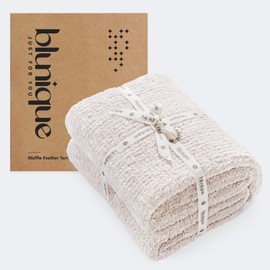 Beige Throw Blanket for Couch, Super Soft Knitted Blankets, Warm Cozy Knit Fuzzy Plush Lightweight Blanket for Sofa, Bed, Picnic