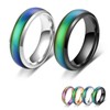 Bymivofun 2 Pcs Mood Rings, Temperature Emotion Ring, Stainless Steel
