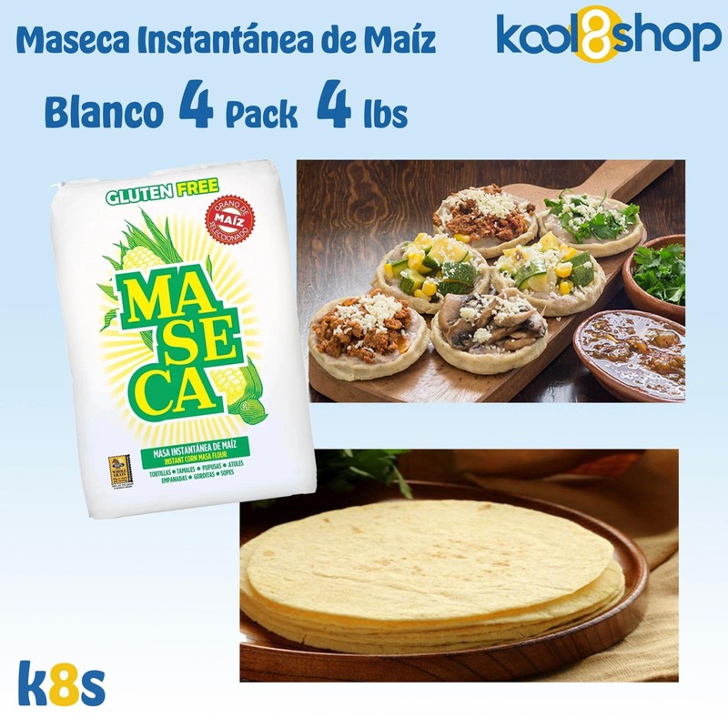 Maseca 4 Pack Flour Masa Corn Instant Tradicional Blanca Gluten