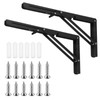 Tanstic 2 Pack 14 Inch Folding Shelf Brackets, Heavy Duty