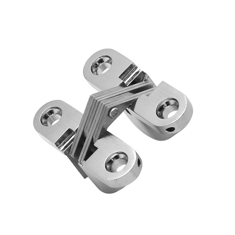 Rierdge 1-3/4" Hidden Hinge Stainless Steel 180 Degree Invisible Cross