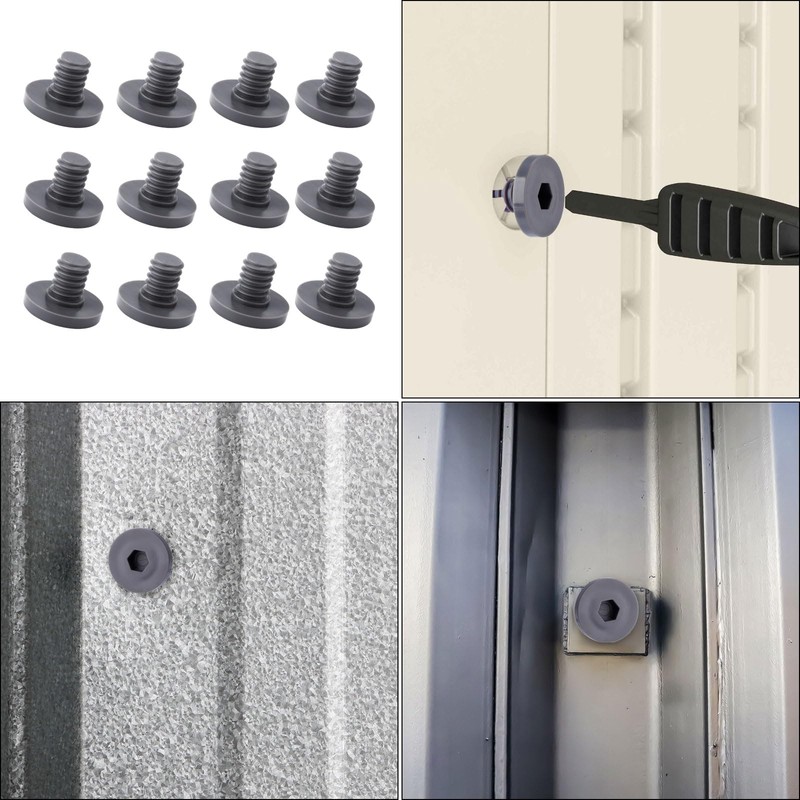 PEUTIER 12pcs Replacement Bolt Accessory, Storage Plastic Sheds Replacement Screws