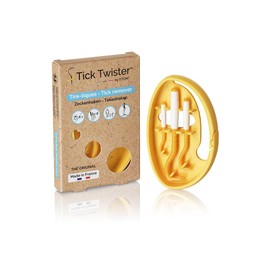 Tick Twister ClipBox Case of 3 Tick Removers for Dogs, Cats, Horses and Man – Made in France (ORANGE)