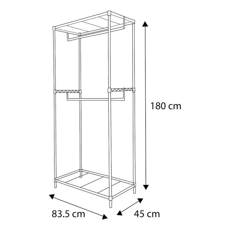 Home Organizador Closet Armable Acero Inoxidable Uso Rudo