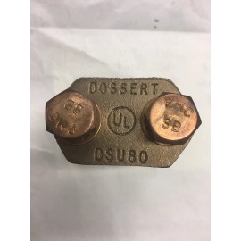 Dossert NEW Dossert DSU80 Two Bolt Bronze Connector 400-800 Run 3/0-800 Tap CU-CU