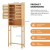 Giantex Over The Toilet Storage Cabinet, 3-Tier Bamboo Bathroom Space