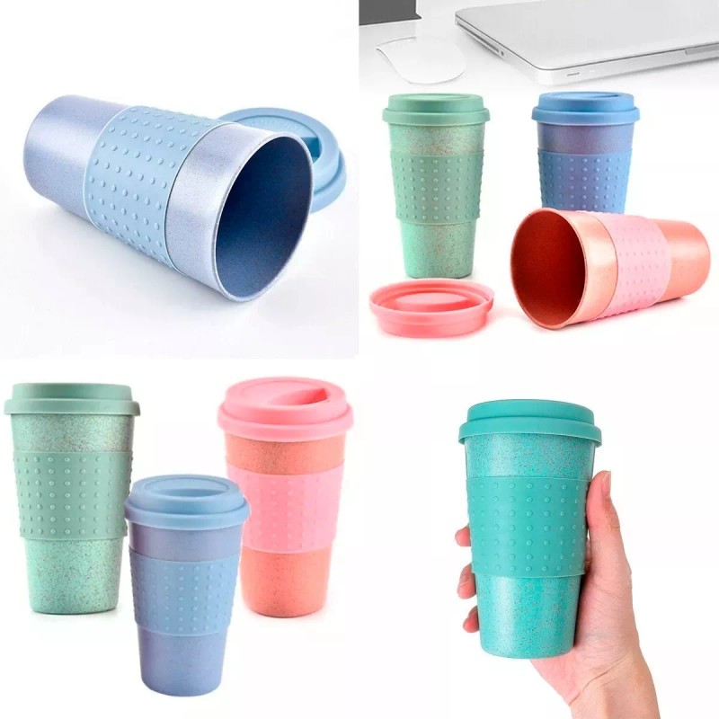 Veraly Vaso Café Ecológico Reutilizable Fibra De Bambú 300 Ml