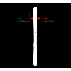 Clipboart ® Vertical Wall Mount for Freeride Ski Touring Skis Carving Skis with a Waist Between 75 mm to 113 mm (White 115)