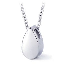 Cremation Pendant Drop Hand Memorial Bone Set Included, Hypoallergenic Metal, Safe in All 3 Colors, Made in Japan, Urn Capsule, Urn Cremation Urn Necklace, Urn Accessory, Stainless Steel, Memorial