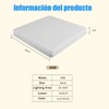 SILAMPDI Lámpara de Techo Cuadrada Blanca 30cm, 48W 6500K Para