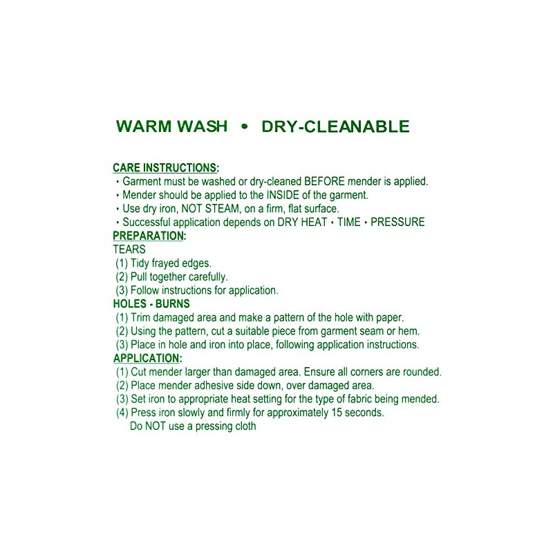 Sullivans Iron On Mender, 27 cm Length x 7 cm