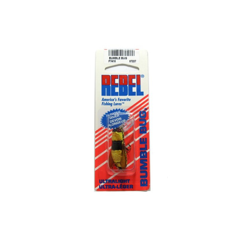 Rebel Lures Bumble Bug Topwater/Crankbait Fishing Lure, 1 1/2 Inch,