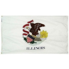 State of Illinois IL 4x6 Foot Flag Banner (150D Super Polyester)