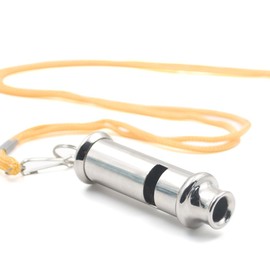 GOGO Survival Whistle with Lanyard for Police Traffic Emergency, Portable Whistle Warning Security