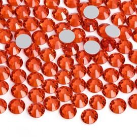 Jollin Glue Fix Crystal Flatback Rhinestones Glass Diamantes Gems for Crafting Nail Art Crafts Decorations Clothes Shoes 1.8mm (ss5 2880pcs, Lt Siam)