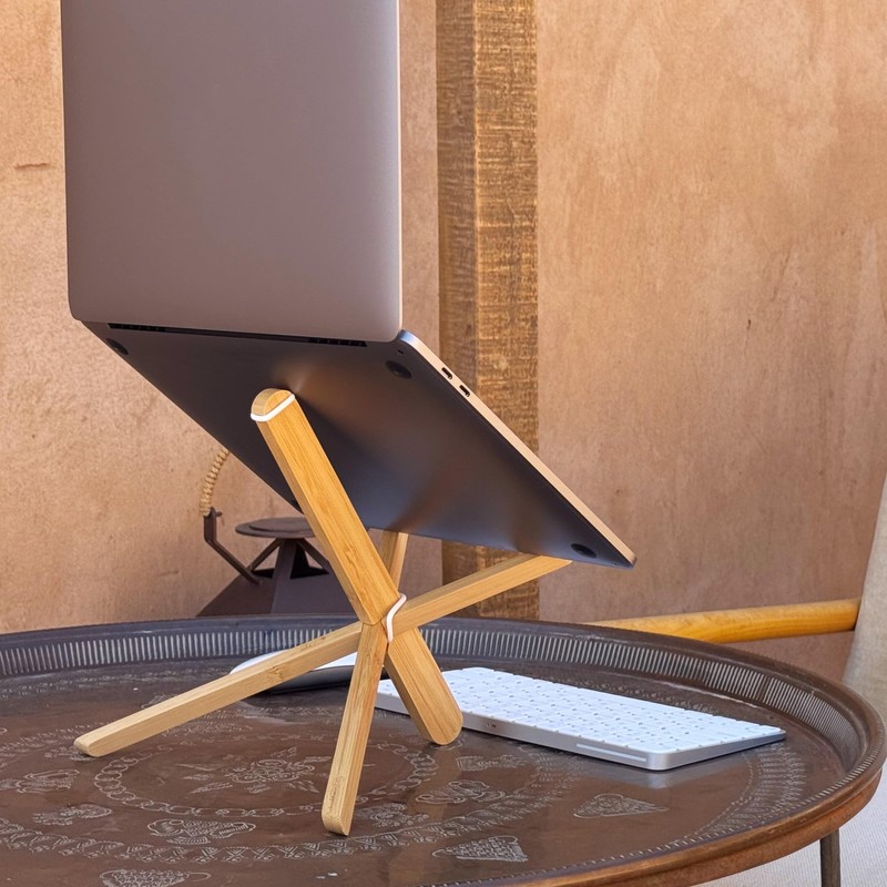 Dragonfly Bamboo Laptop Stand | Foldable Lightweight Portable Stand for