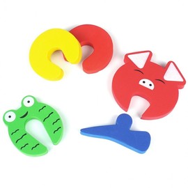 Door Slam Prevention Pad & Shock Absorbing Cushion Protector Safety Product Yellow+Red 3ea