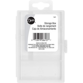 Dritz 1481 Plastic Storage Box with Dividers, Clear