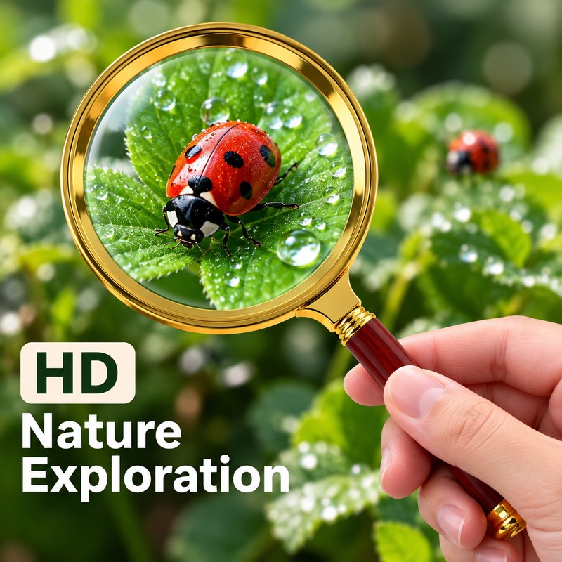 10X Handheld Magnifying Glass for Reading & Detail Inspection –