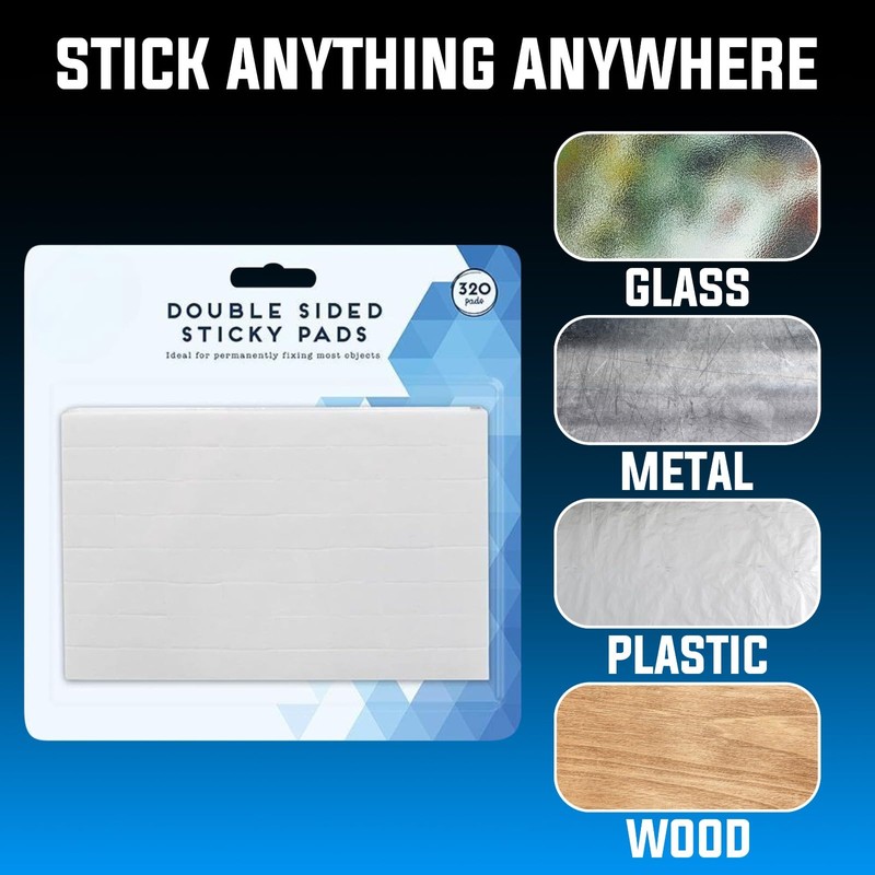 ZYBUX - Securely Stick Anything Anywhere with 320 Double-Sided Sticky