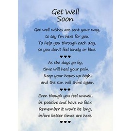 Get Well Soon Poem Verse Greeting Card