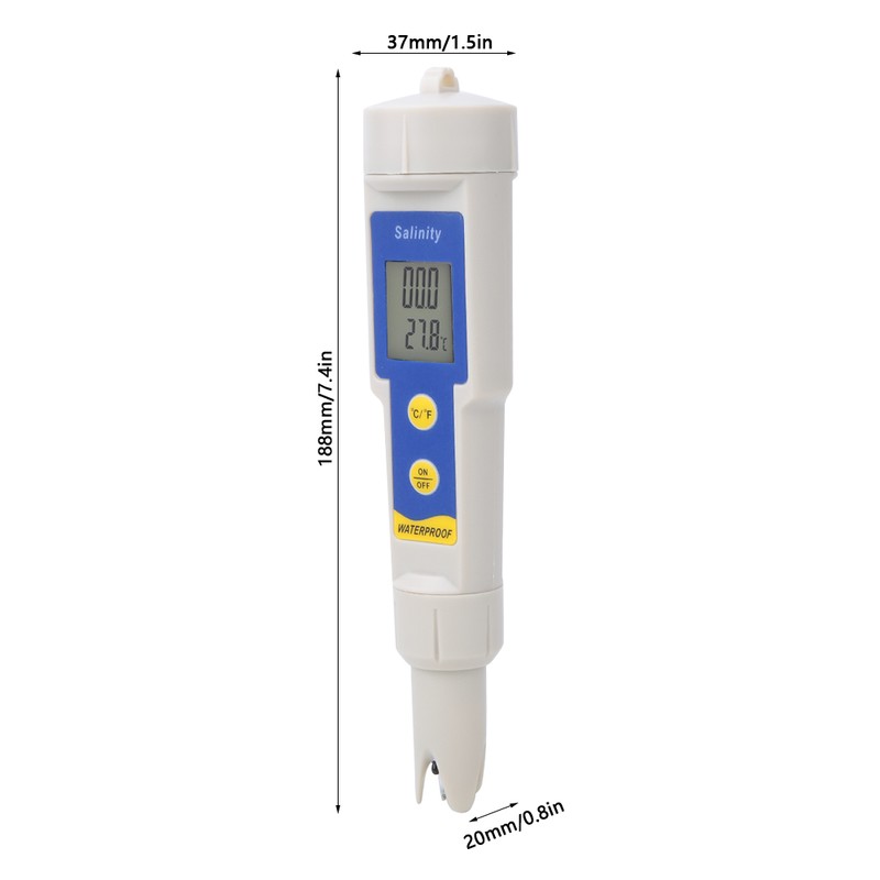 SA-1397 Portable Digital Salinity Meter High Precision Waterproof Salinity Temperature