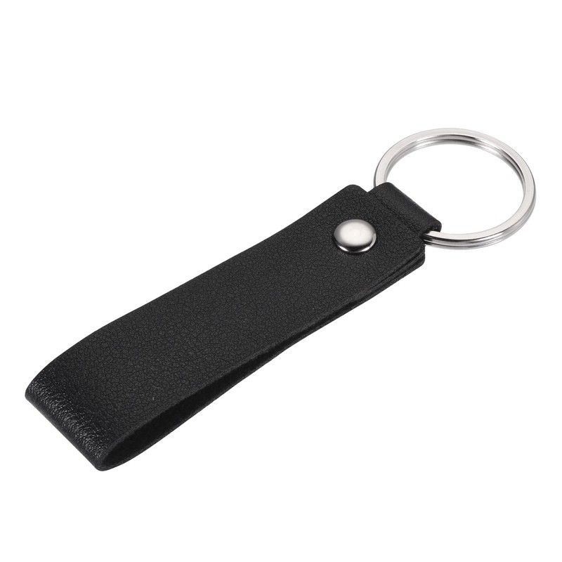 PATIKIL Leather Keychain, PU Circle Keyring Decoration Key Holder Lanyard