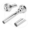 Trumpet Mouthpiece Silver Labor-Saving Beginner Musical Instrument Accessories 7C(Silver )