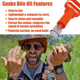 Snake Bite Kit for Humans Venom Extractor Suction Pump kit Insect Bug Bee Sting Survival Kits Emergency First Aid Supplies for Hiking Backpacking Fishing Hunting