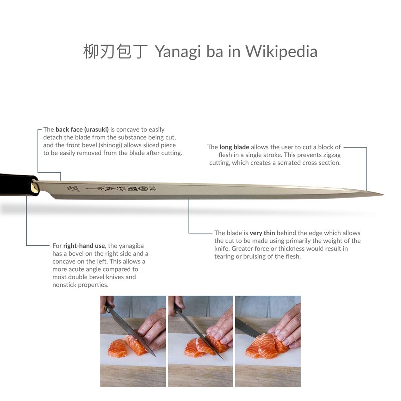 Sekizo Japanese Stainless Steel Sashimi Knife