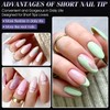 gelike ec Nail Tips Gel for Home: Short Almond 240pcs