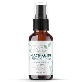 Eva Naturals Niacinamide Serum for Face with Zinc PCA & Botanical Hyaluronic Acid – Pore Minimizer Reduces Dark Spots and Redness Supports Skin Tone Texture Lightweight Cream Alternative (1 oz) Size / 에바 내추럴스 나이아신아마이드 세럼 포 페이스 위드 아연 PCA & 식물성 히알루론산 – 모공 미니마이저 다크 스팟 및 발적 완화 피부 톤 텍스처 지원 경량 크림 대체제 (1온스) Size