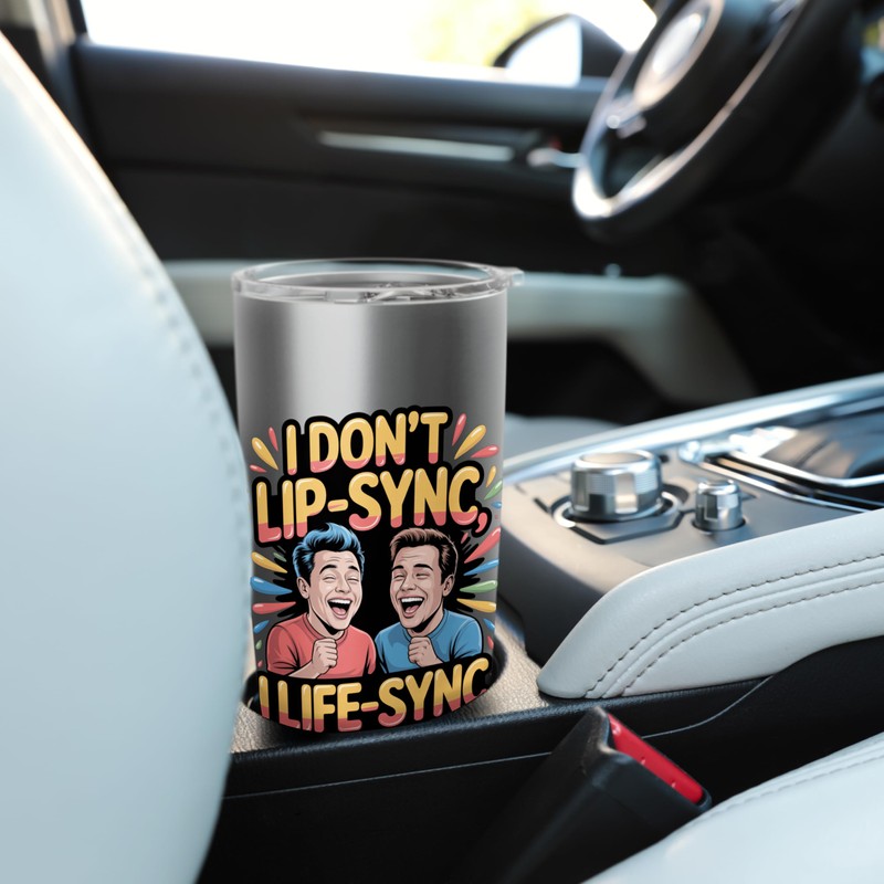 I Don’t Lip-Sync I Live-Sync Voice Actor Design Stainless Steel