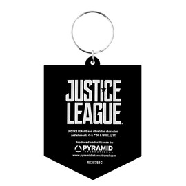Pyramid International Justice League Movie (Shield) -Rubber Keychain 4.5 x 6cm, Multi-Colour, 4 x 6 x 1.3 cm