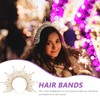 Healeved Tocado Gótico Plástico Diosa Dorada Corona Metal Sunburst Diadema
