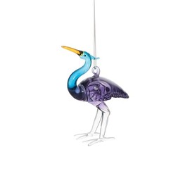 Blue Heron Blown Glass ORN