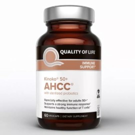 Quality of Life Labs Kinoko 50+ AHCC Immune Formula, 60 vegicaps