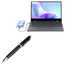 BoxWave Stylus Pen Compatible with Changingtouch Portable X-Monitor Lapdock (14 in) - EverTouch Meritus Capacitive Styra, Capacitive Stylus with Rollerball Pen - Jet Black