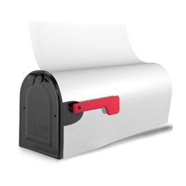 YYHWHJDE letterbox Cover Waterproof Oxford Cloth Accommodates Standard Size or Large Size mailboxes Solid Color White Picture 25.5x21 in